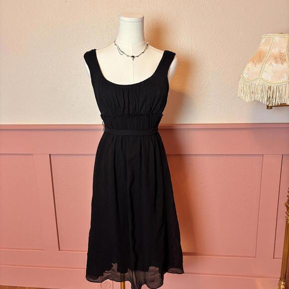 Banana Republic Dresses & Skirts - babydoll whimsy goth tie back dress banana republic sz xs black coquette gyaru